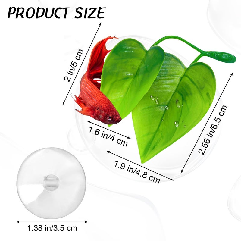 URATOT 4 Pack Betta Fish Leaf Pad Simulating The Natural Habitat for Betta Spawning Grounds Breeding Resting Bed - Image 2